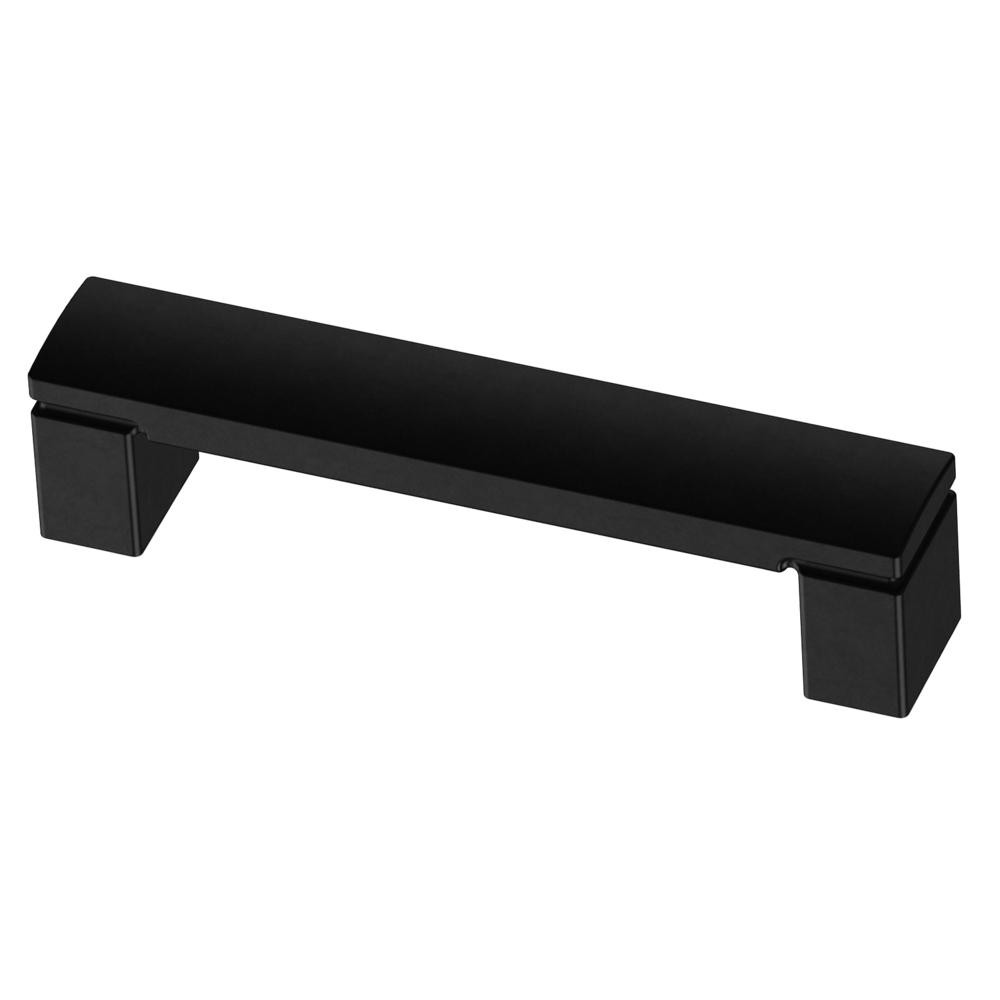 Simply Geometric 3-3/4 in. (96mm) Center-to-Center Matte Black Drawer Pull | The Home Depot