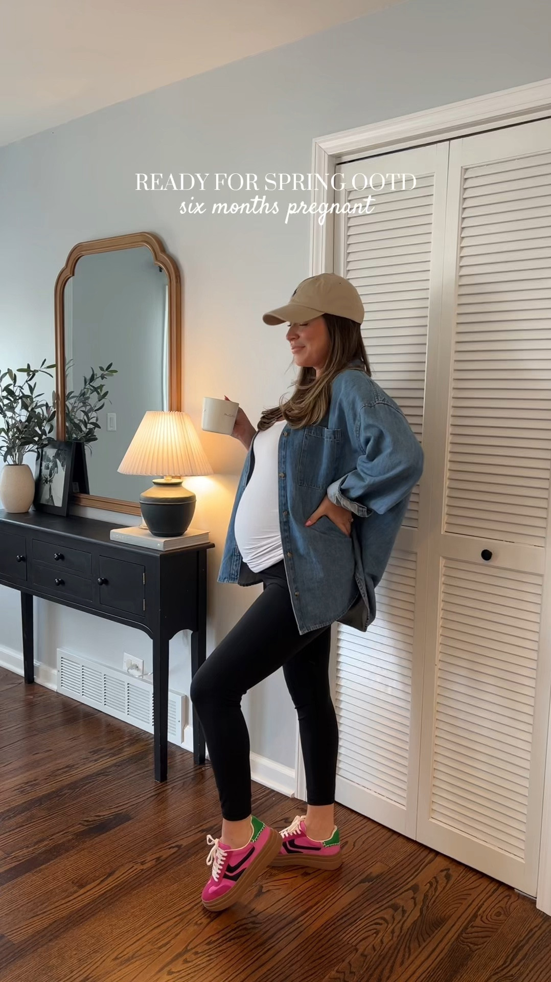 I’d recommend sizing down one in maternity leggings!

pregnancy style | maternity style | spring outfit idea | bump friendly outfits | maternity leggingss

#LTKBump #LTKWatchNow #LTKStyleTip
