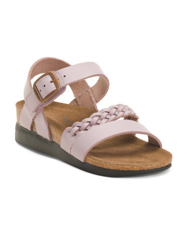 Leather Quinn Comfort Wedge Sandals With Antimicrobial Lining | TJ Maxx