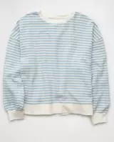 AE Oversized Striped Sweatshirt | American Eagle Outfitters (US & CA)