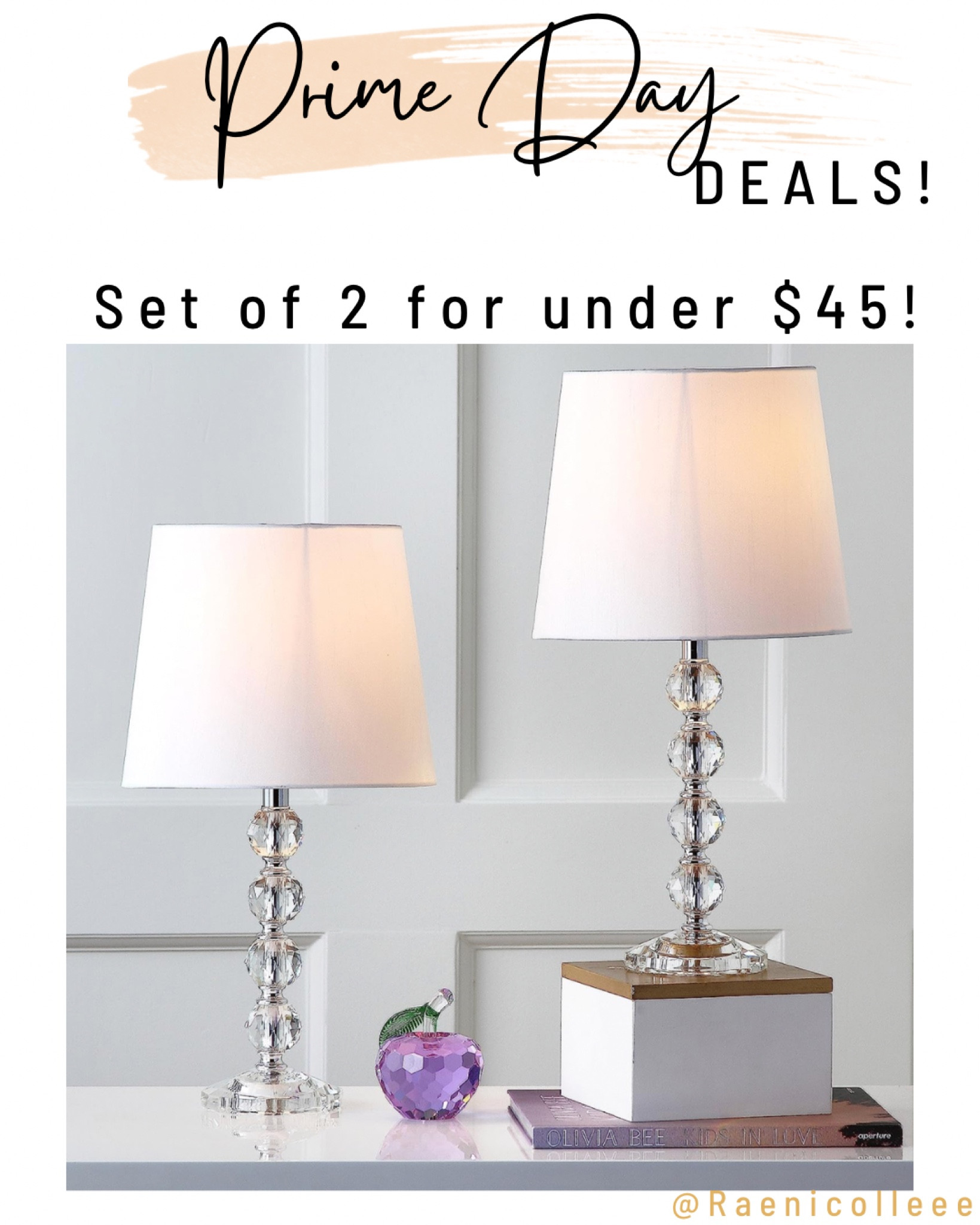 Set of 2 clear/white lamps for under $45! 

Amazon prime, prime day, prime day deals 

#LTKxPrimeDay #LTKunder50 #LTKsalealert