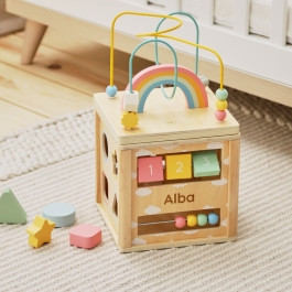 Personalised Wooden Activity Cube Toy FSC® | My 1st Years (Global)
