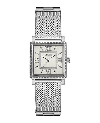 Women's Analog Silver-Tone Mesh Watch, 28mm | Macy's