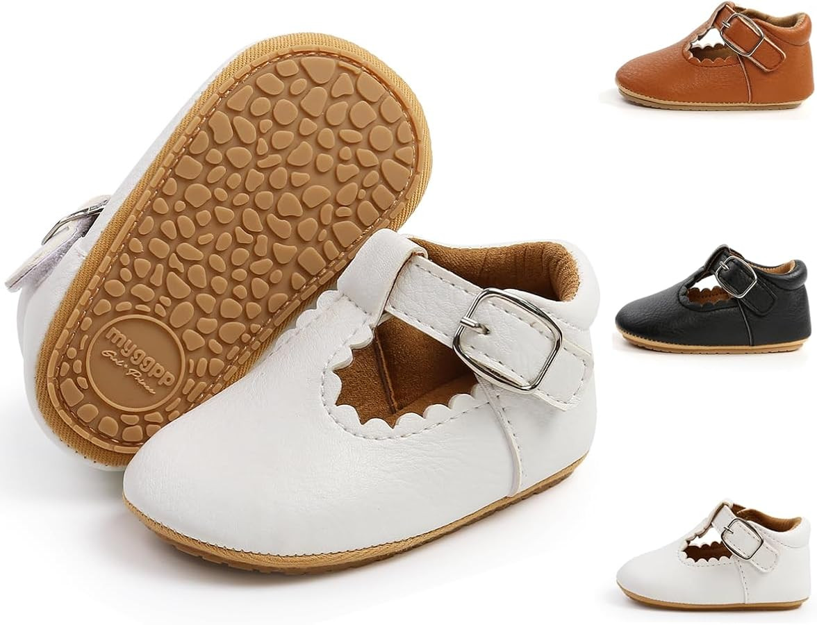 Meckior Infant Baby Girls Soft Sole Bowknot Princess Wedding Dress Mary Jane Flats Prewalker Newb... | Amazon (US)