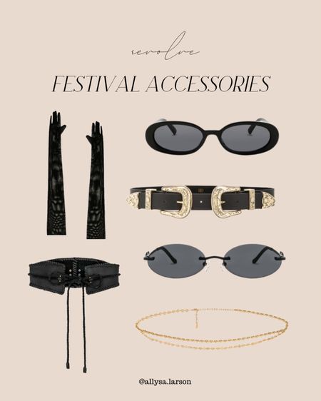 Revolve festival accessories, black sunglasses, Coachella, festival outfit 

#LTKfit #LTKFind #LTKFestival
