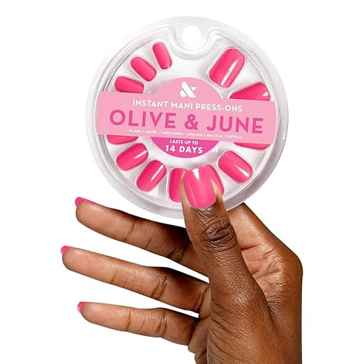 Olive & June Instant Mani Press On Nails (Glue) | 42 Fake Nails, 21 Sizes | Non-Toxic, Long-Lasti... | Amazon (US)