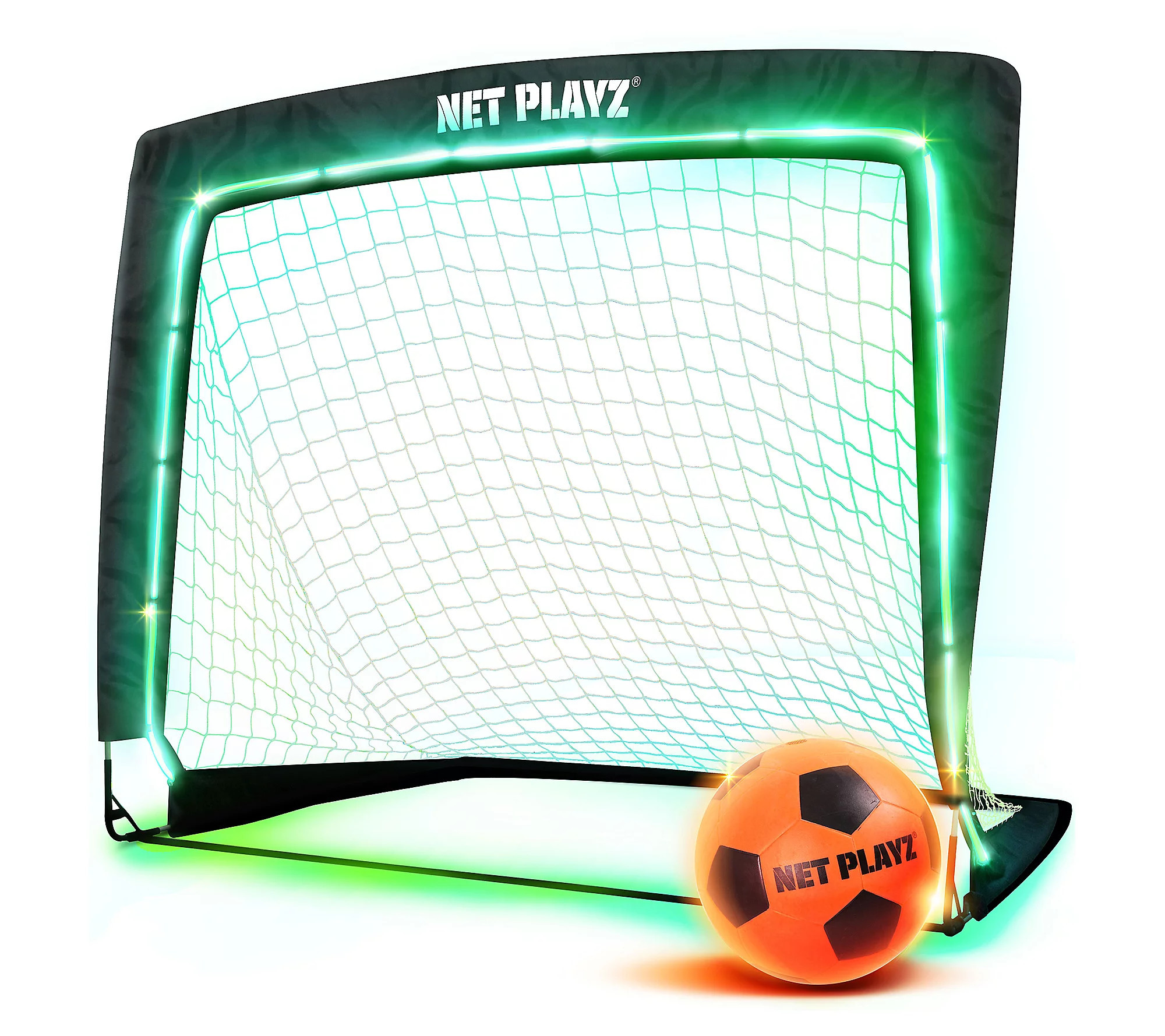 Net Playz Portable Lighting Soccer Goal & LED Bll Set | QVC