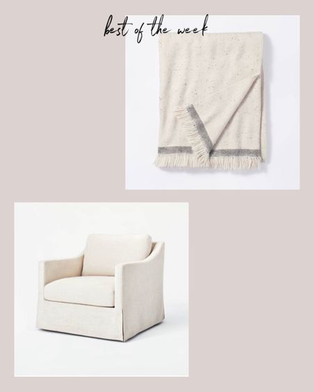 Top products of the week. White accent chair. Woven throw blanket. Home decor. Living room. 

#LTKsalealert #LTKFind #LTKhome