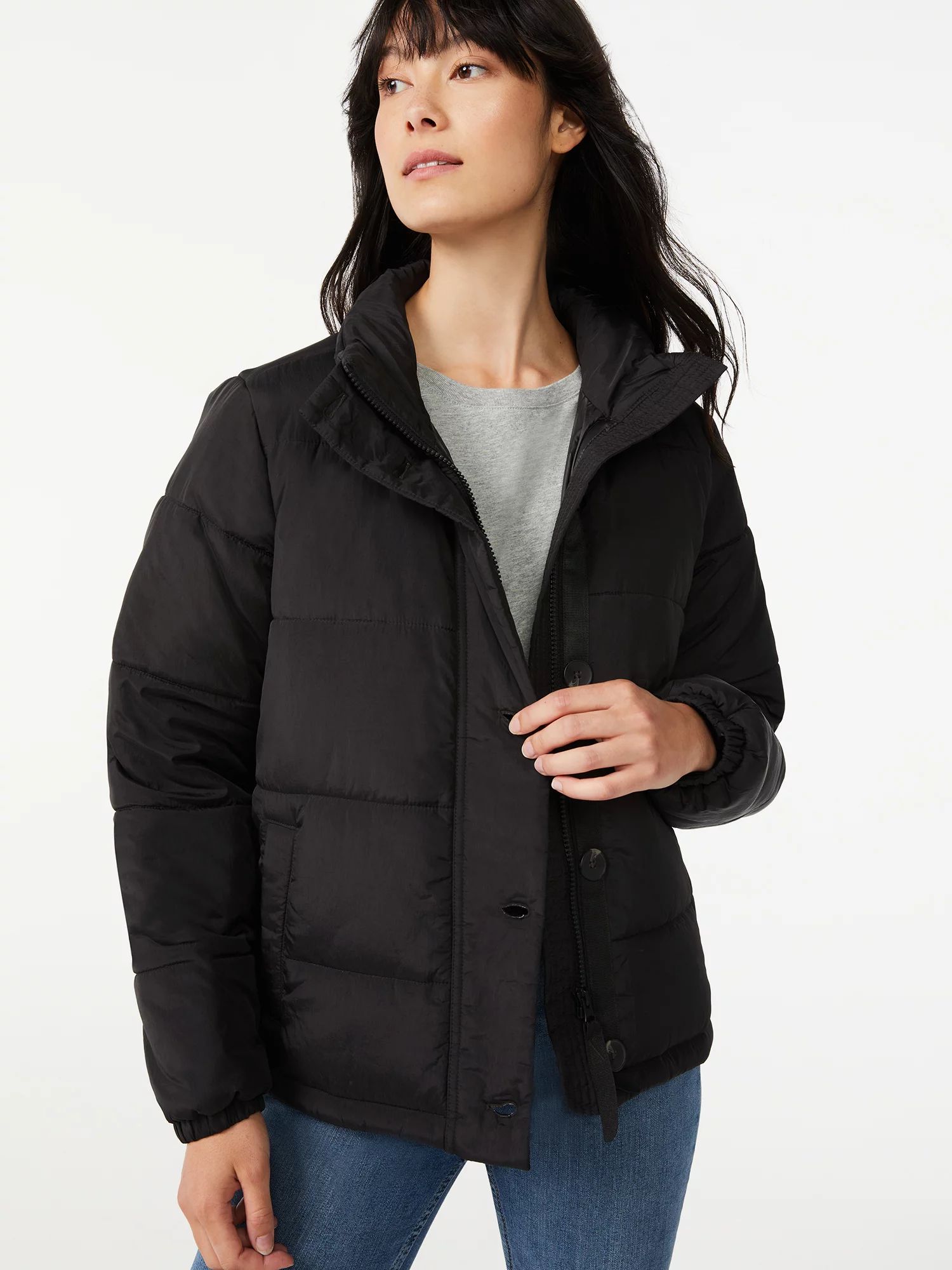 Free Assembly Women's Puffer Jacket | Walmart (US)