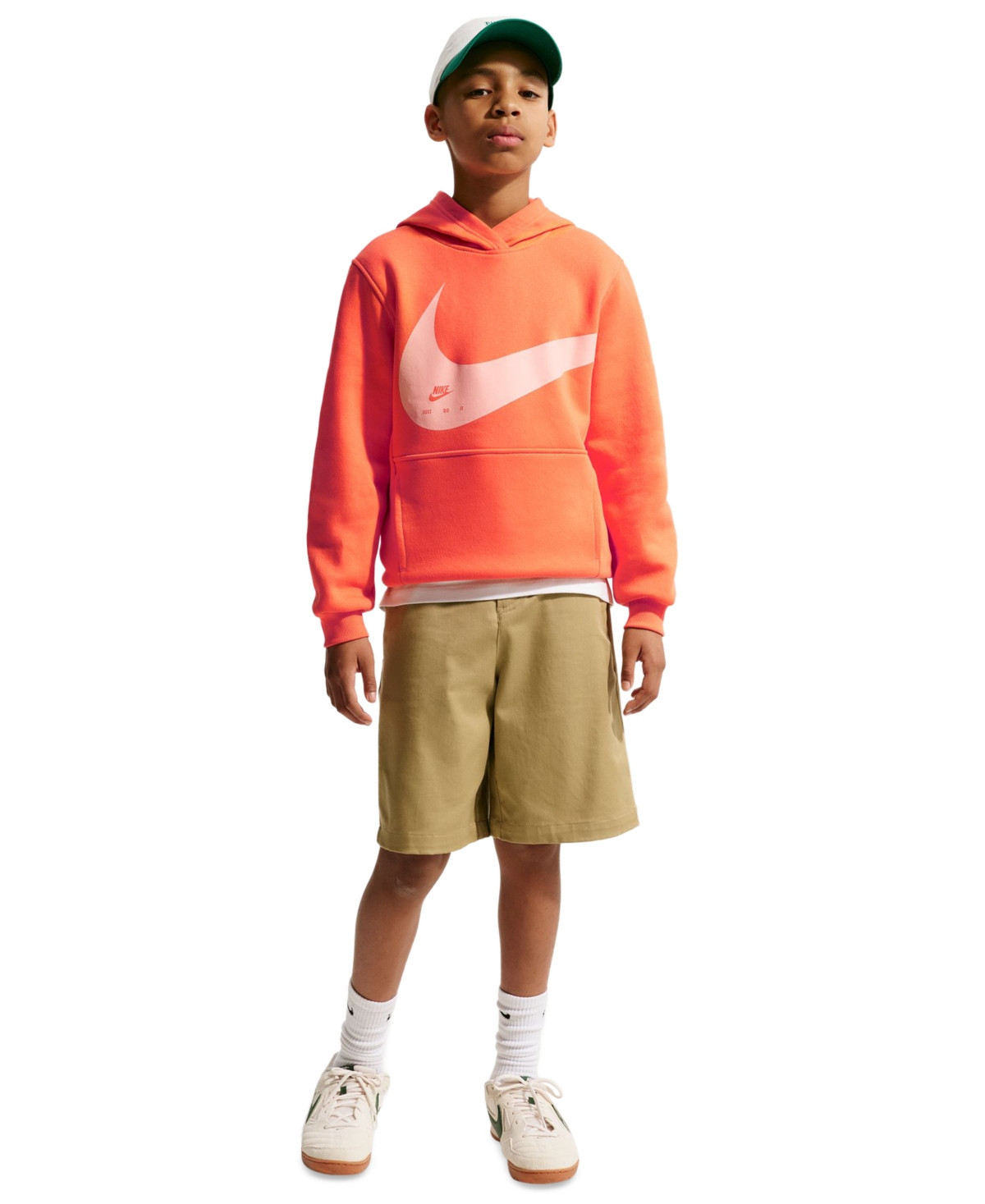 Nike Kids' Sportswear Club Long-Sleeve Hoodie - Turf Orange | Macy's