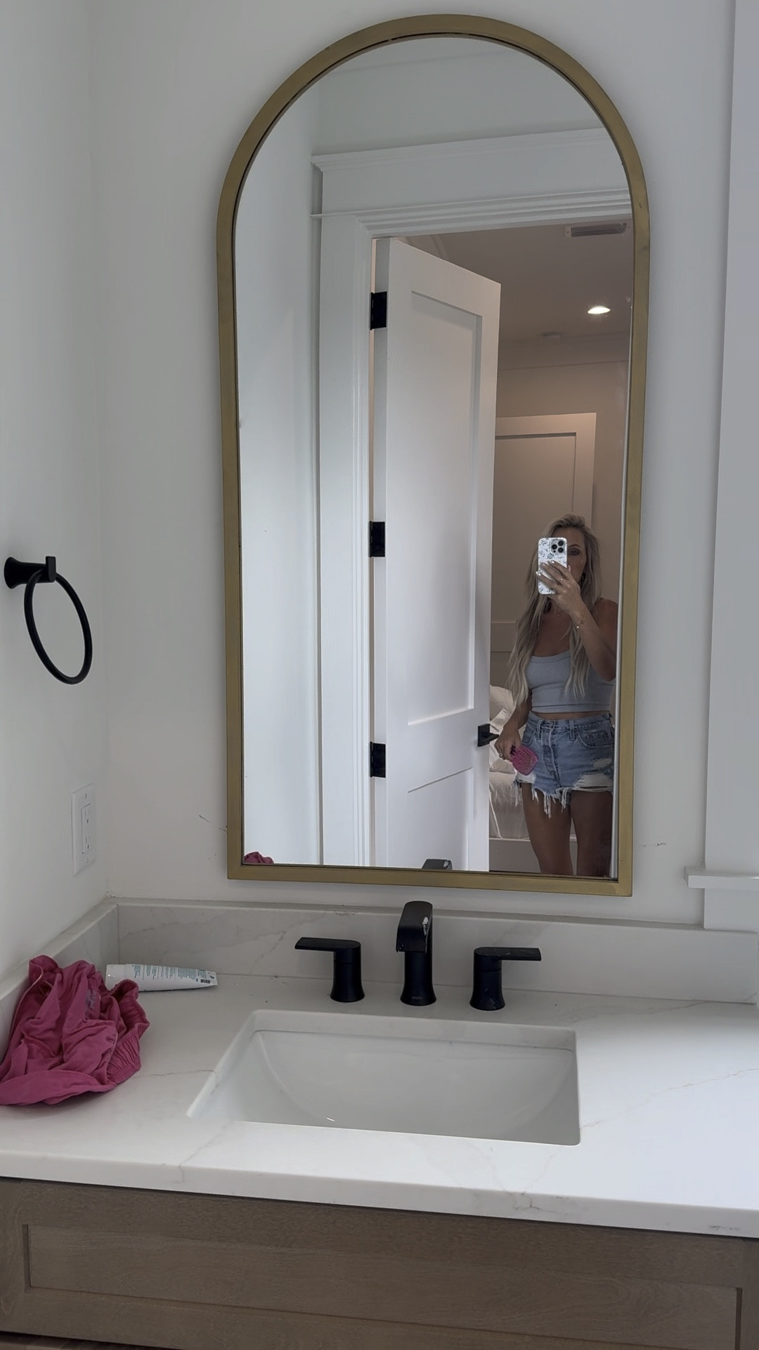 Bathroom mirror gold mirror

#LTKOver40 #LTKHome #LTKSeasonal