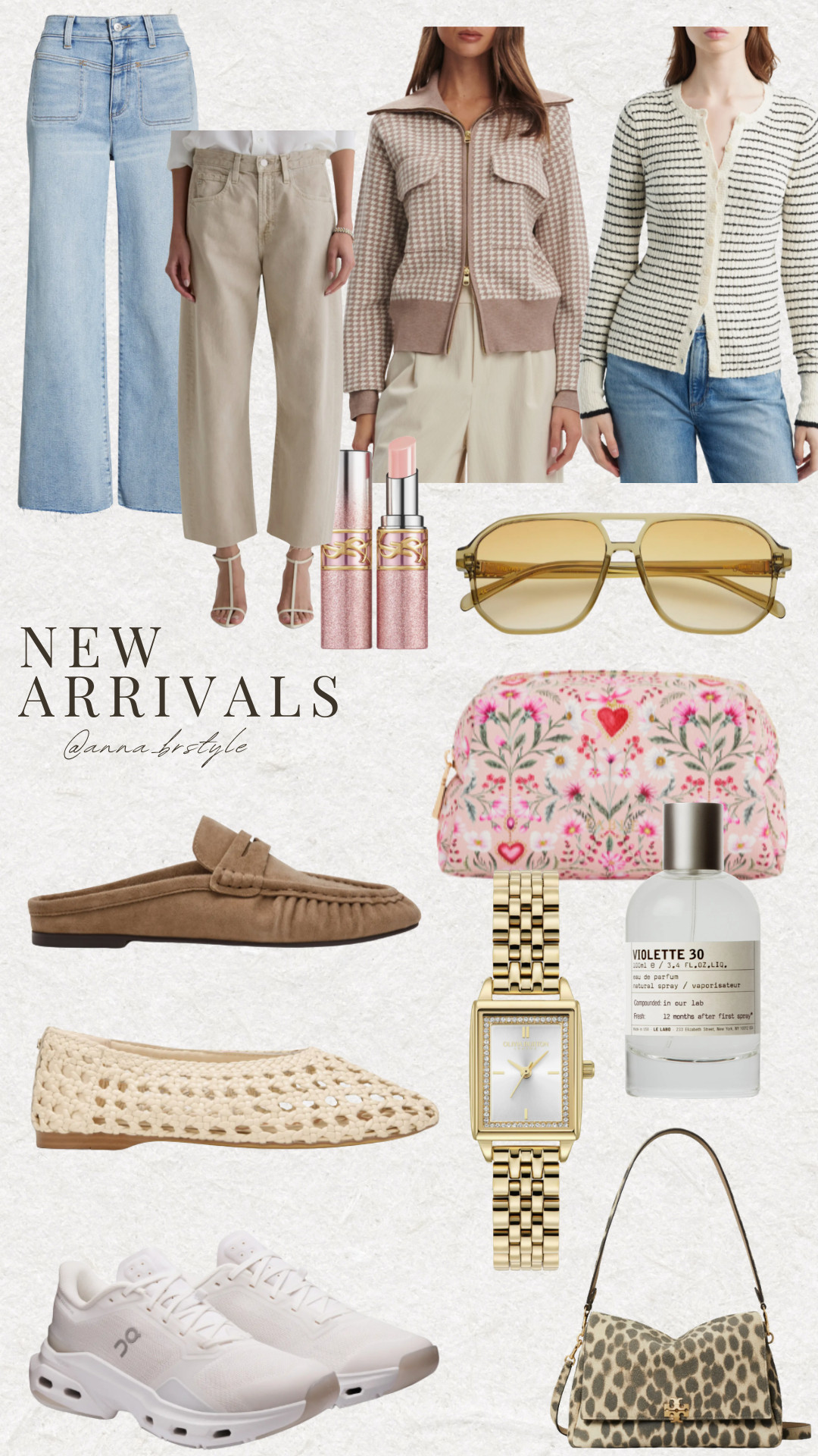 New arrivals for spring, barrel lej jeans, wide leg jeans, gold bracelet watch, spring shoes, sunglasses, annabrstyle 

 #LTKOver40 #LTKBeauty