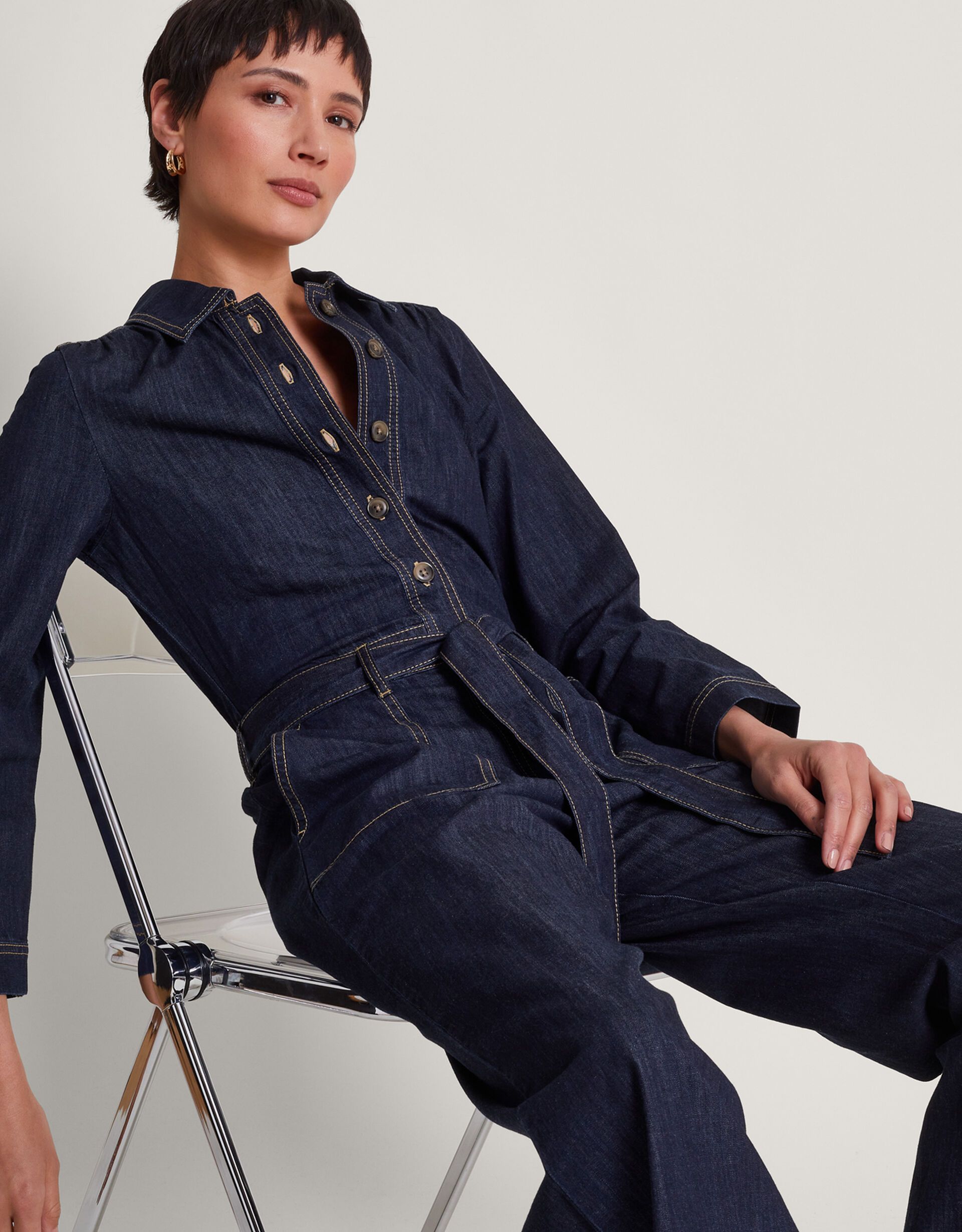 Harper Denim Jumpsuit  Blue | Monsoon (UK)