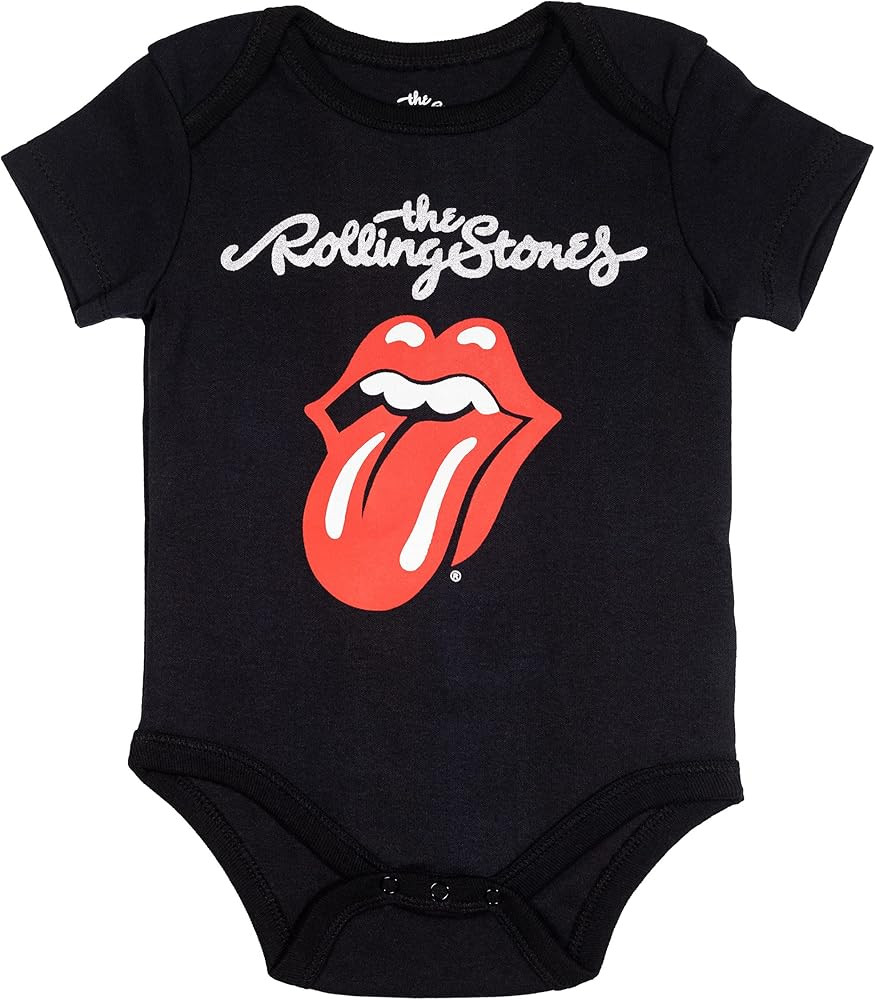 Rolling Stones Rock Band Baby Short Sleeve Bodysuit | Amazon (US)