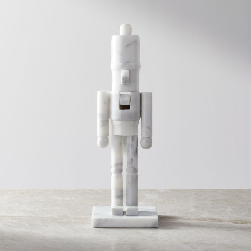 Small Modern Arabescato Marble Nutcracker + Reviews | CB2 | CB2
