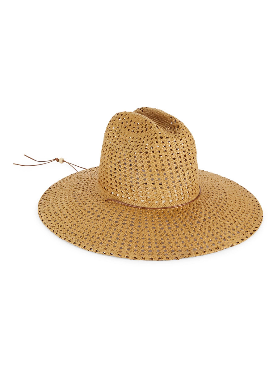 Women's The Vista Straw Wide-Brim Hat - Brown - Size Large | Saks Fifth Avenue
