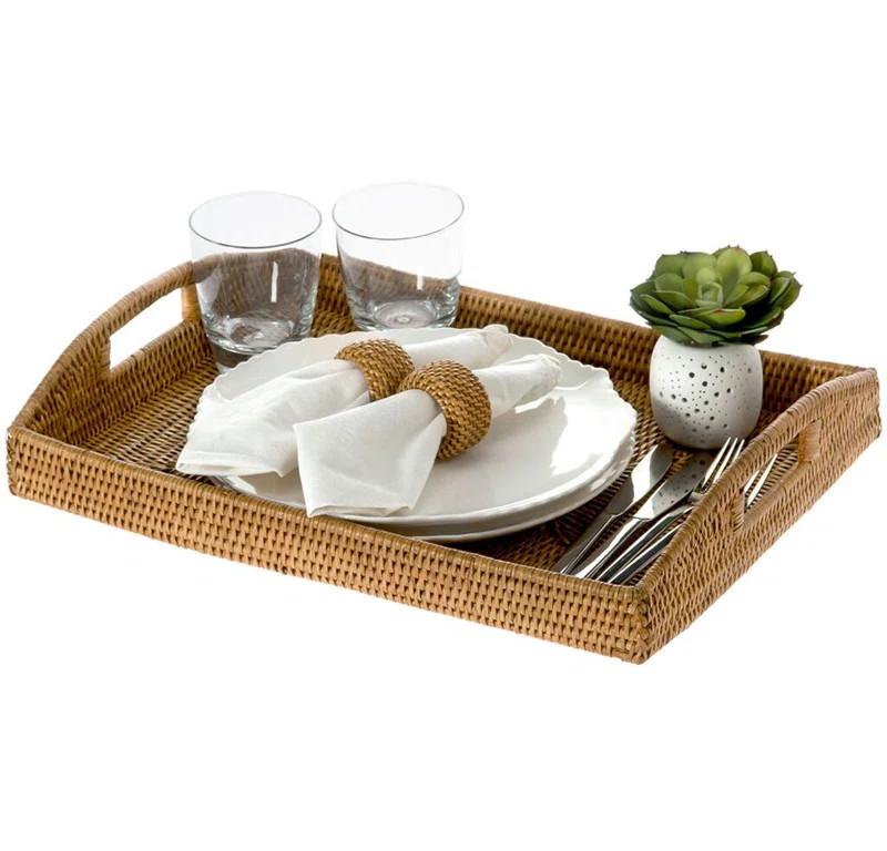 Everard Rattan Tray | Wayfair North America