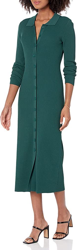 The Drop Women's Jaxon Rib Button Down Sweater Dress | Amazon (US)