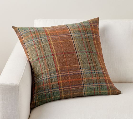 Woodrow Plaid Pillow Cover, 22" | Pottery Barn (US)