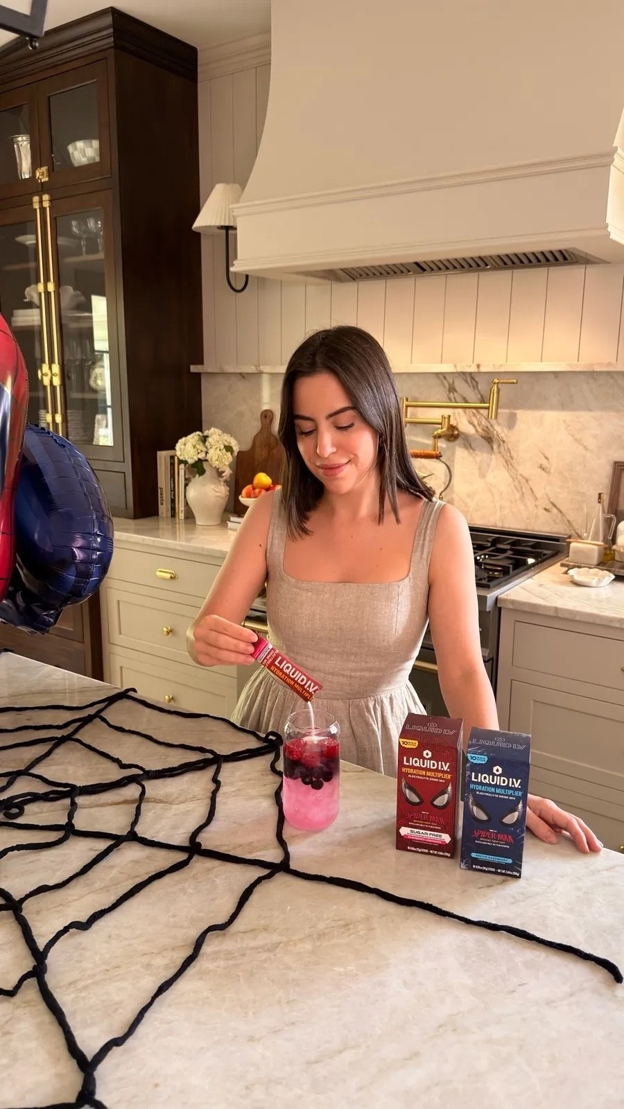 Turned an ordinary movie night into a Spider-Man celebration with themed snacks and a Liquid IV mocktail for me.

family time, activity with kids, quality time with kids, movie time, marvel hero