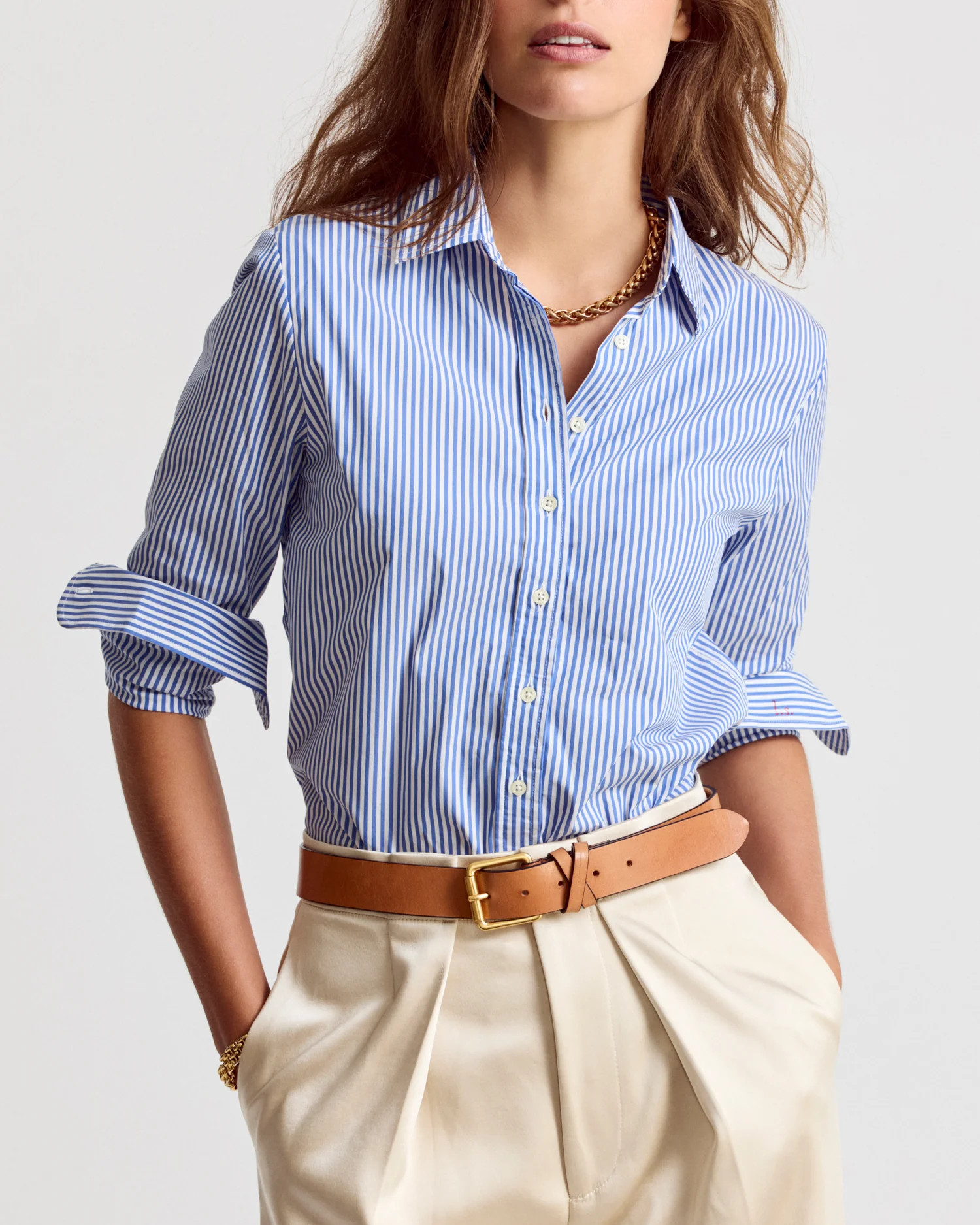 The Shirt by Rochelle Behrens - The Boyfriend Shirt - Blue/Blue Multi Stripe | The Shirt by Rochelle Behrens