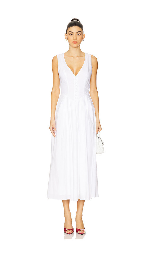 MORE TO COME Rae Midi Dress in White. Size XL. Also in XXS, XS, S, M, L. | Revolve Clothing (Global)