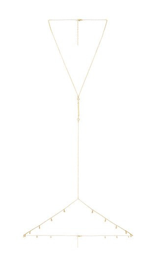NAiiA Alexa Shaker Body Chain in Metallic Gold. | Revolve Clothing (Global)