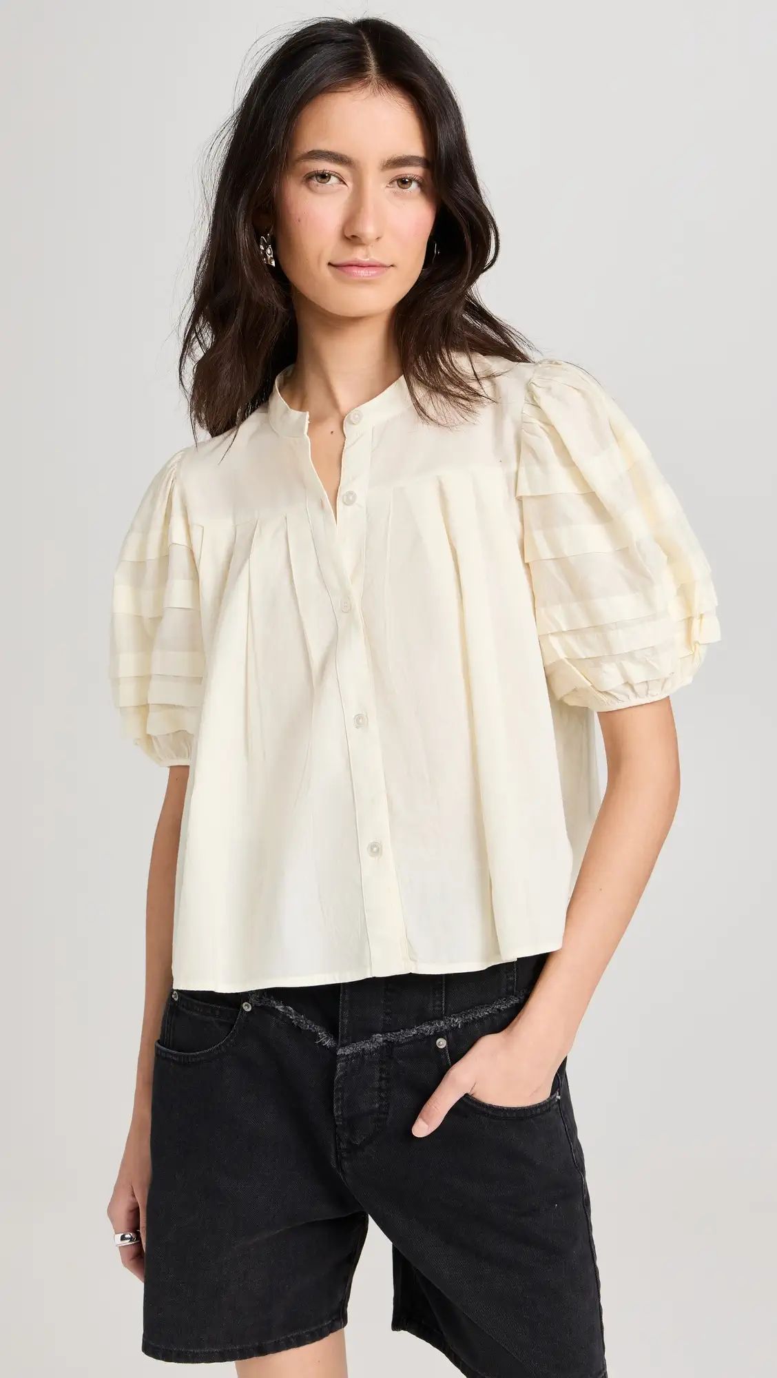 Sea Salome Puff Sleeve Button Down Top | Shopbop | Shopbop