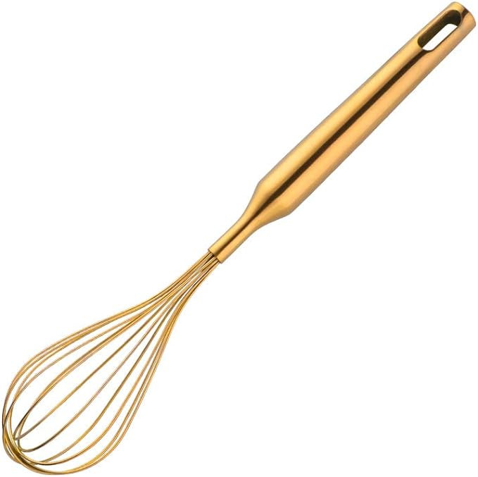 Whisk,11.81 inch Gold 18/8(304) Stainless steel Egg Frother/Blender,Utensils for Blending, Whiski... | Amazon (US)