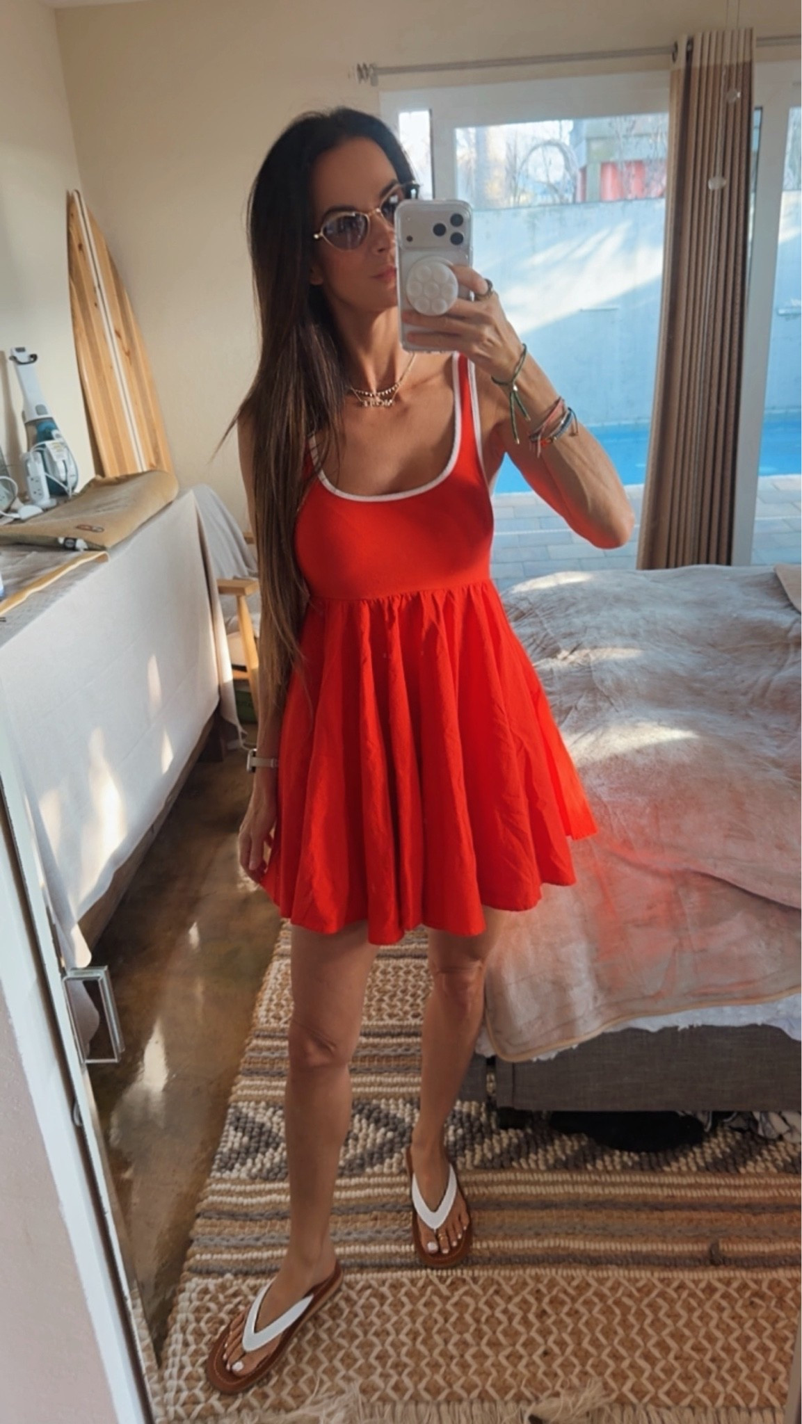 Red just knows how to make an entrance. ❤️✨

This festive little mini is giving backyard BBQs, beach sunsets, fireworks, and every summer party in between. Paired it with my favorite Miu Miu sandals because cute and comfy is always the assignment.

#SummerStyle #RedDress #MiniDressStyle #DesignerStyle #LTKFinds

#LTKdayinmylife #LTKgrwm #LTKootd