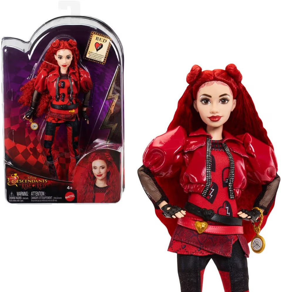 Mattel Disney Descendants: The Rise of Red Fashion Doll & Accessory – Red, Daughter of Queen of... | Amazon (US)