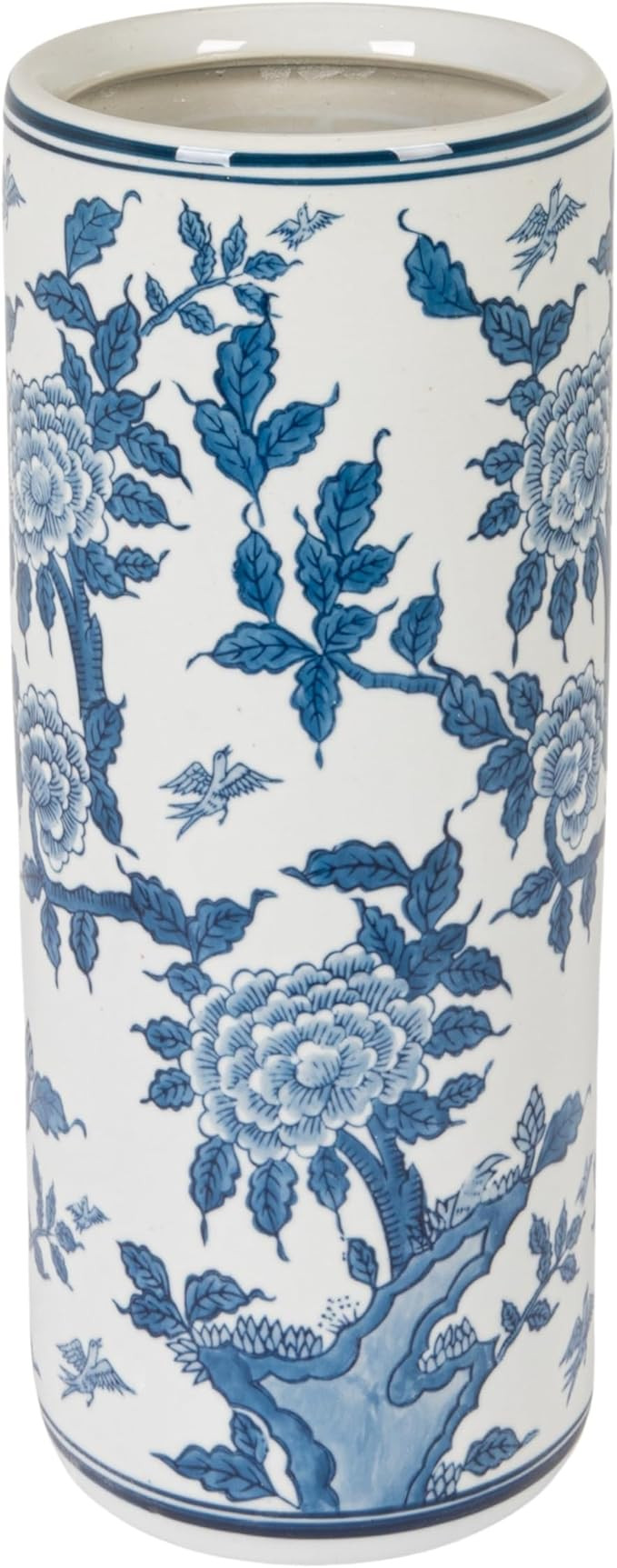 Creative Co-Op Blue and White Ceramic Umbrella Stand | Amazon (US)