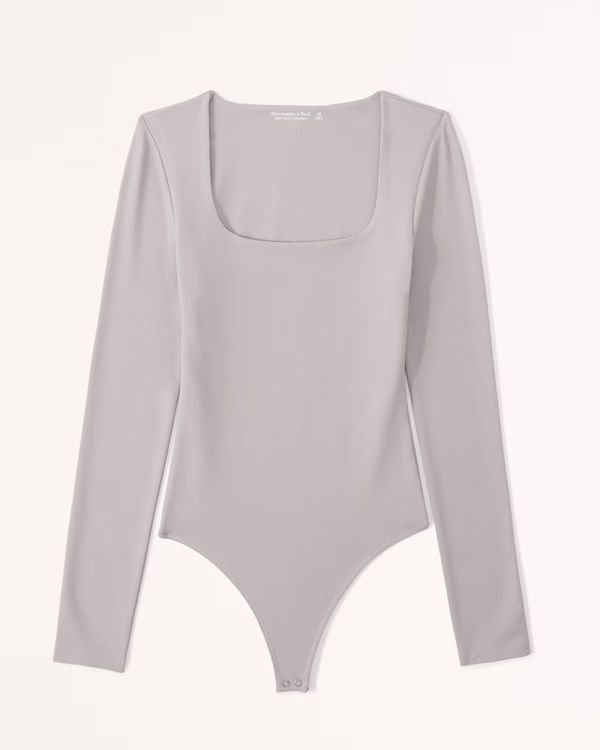 Long-Sleeve Seamless Fabric Scoopneck Bodysuit | Abercrombie & Fitch (US)