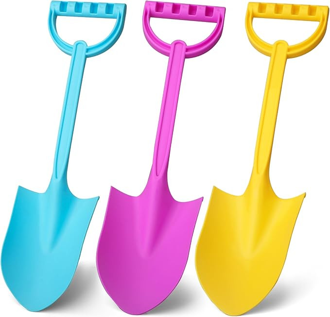 Beach Sand Shovels Toys, 16 Inch Heavy Duty Plastic Sand Spade Shovel for Kids Adults, Beach Sand... | Amazon (US)