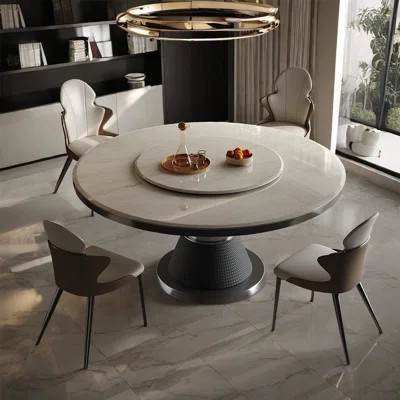 Simple Luxury Marble Round Dining Table Sets | Wayfair North America