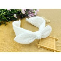 White Eyelet Bow Knotted Headband, Eyelet Headband, Boho Headband, Bow Headband, Headbands For Women, Vintage Headband, Aliceband, Wedding Headband | Etsy (US)