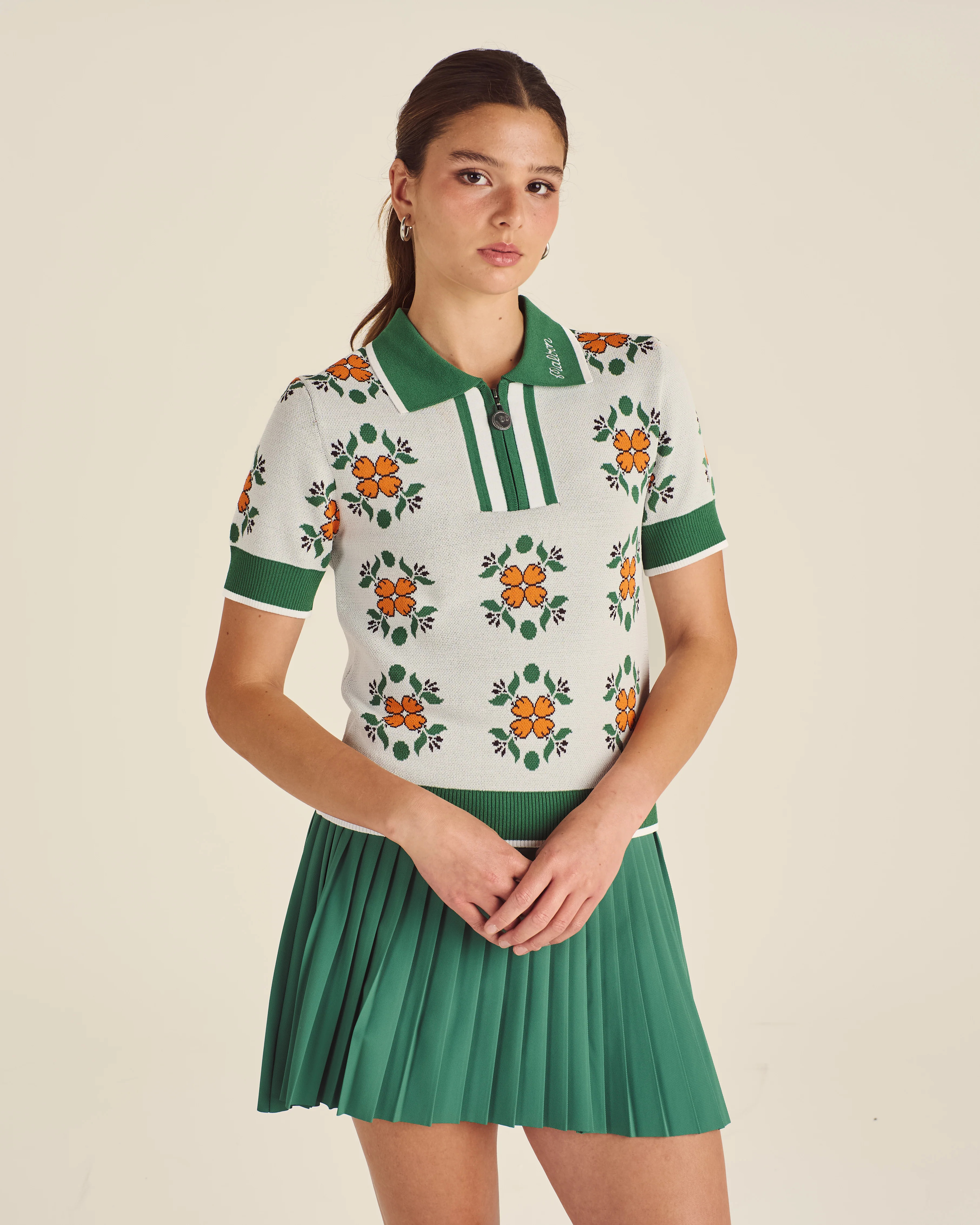 LUCIA QUARTER ZIP POLO | Malbon Golf