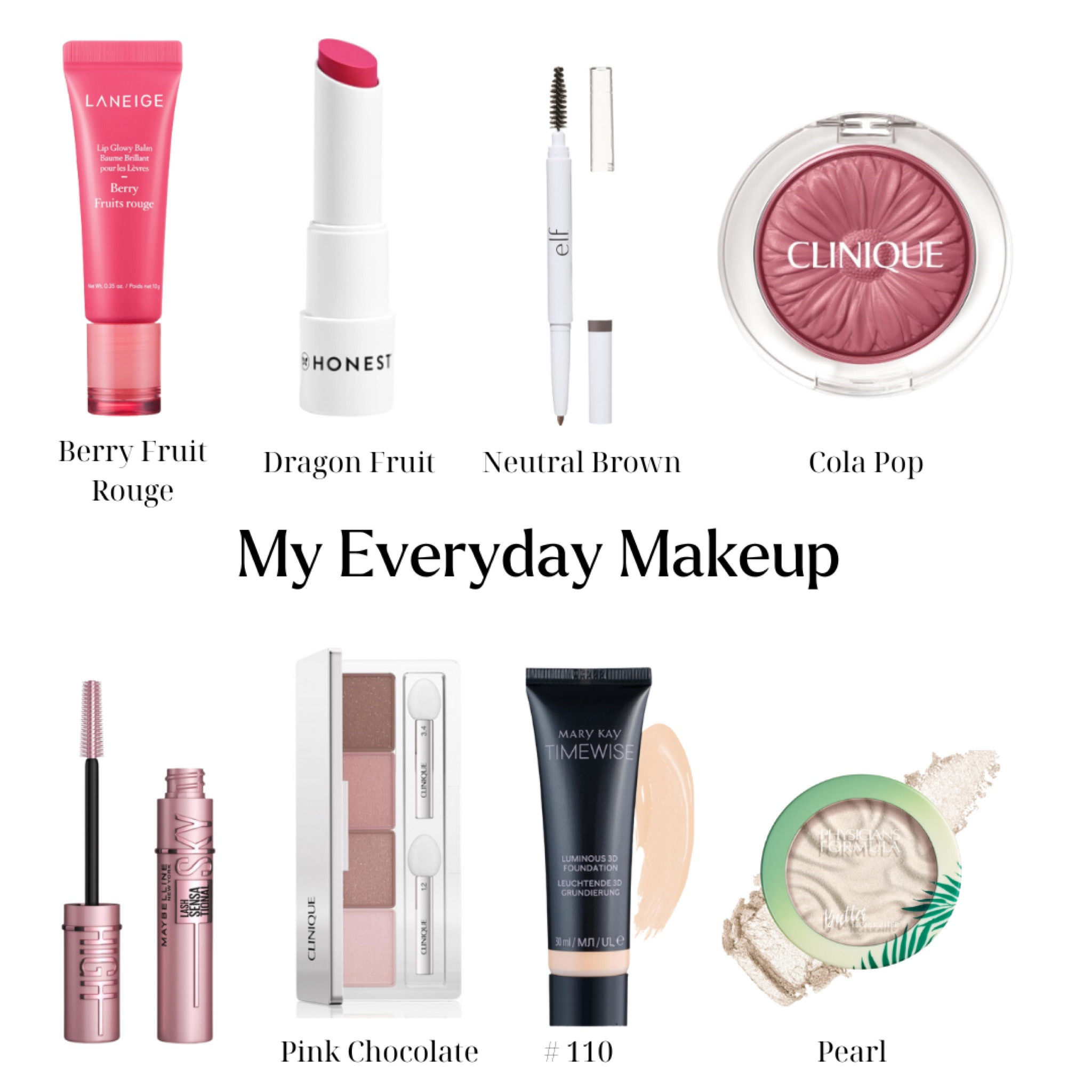 These are the products I use everyday for my makeup routine. I keep it light and simple  

#LTKFindsUnder50 #LTKBeauty #LTKSaleAlert