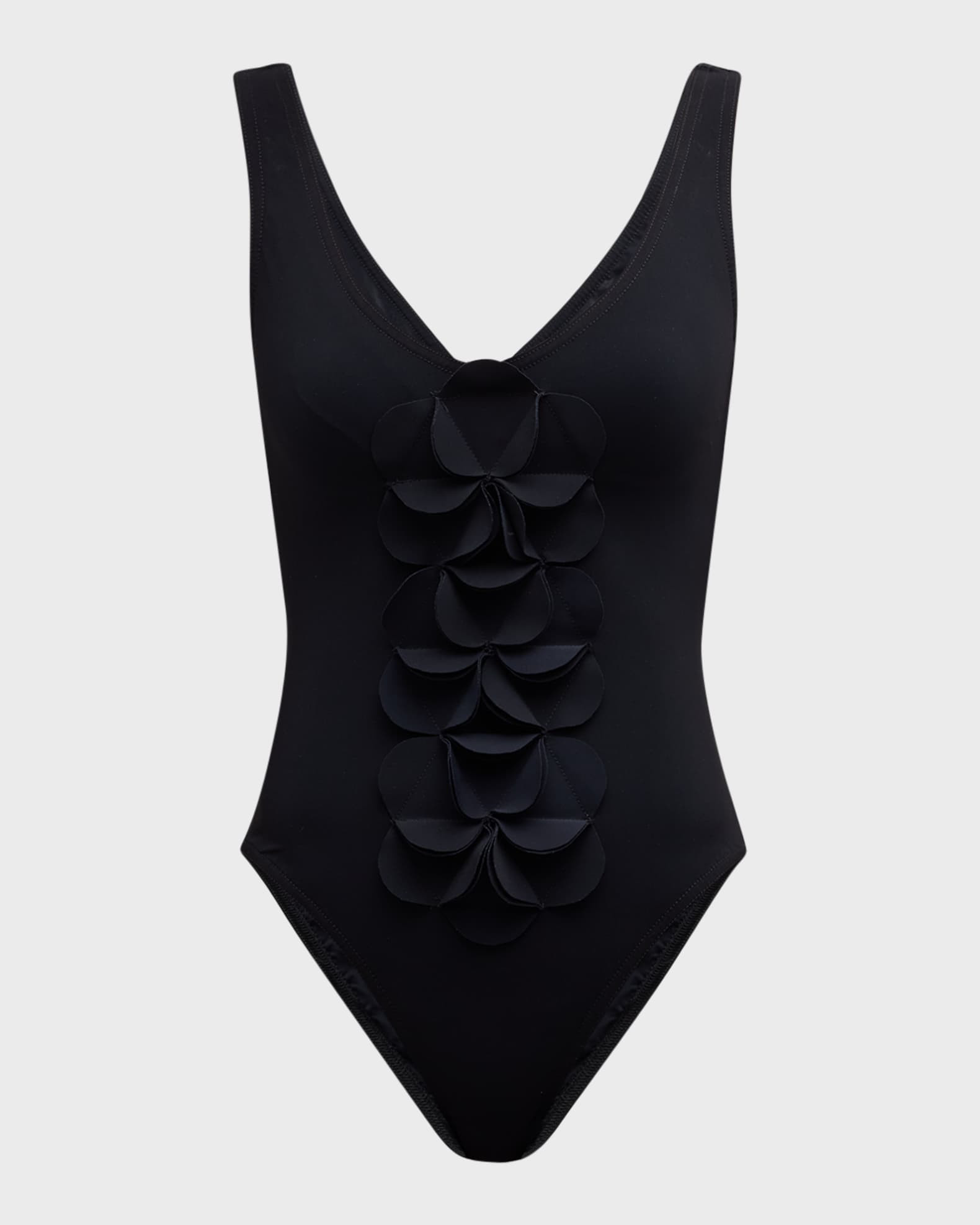 Tess V-Neck Silent Underwire One-Piece Swimsuit | Neiman Marcus