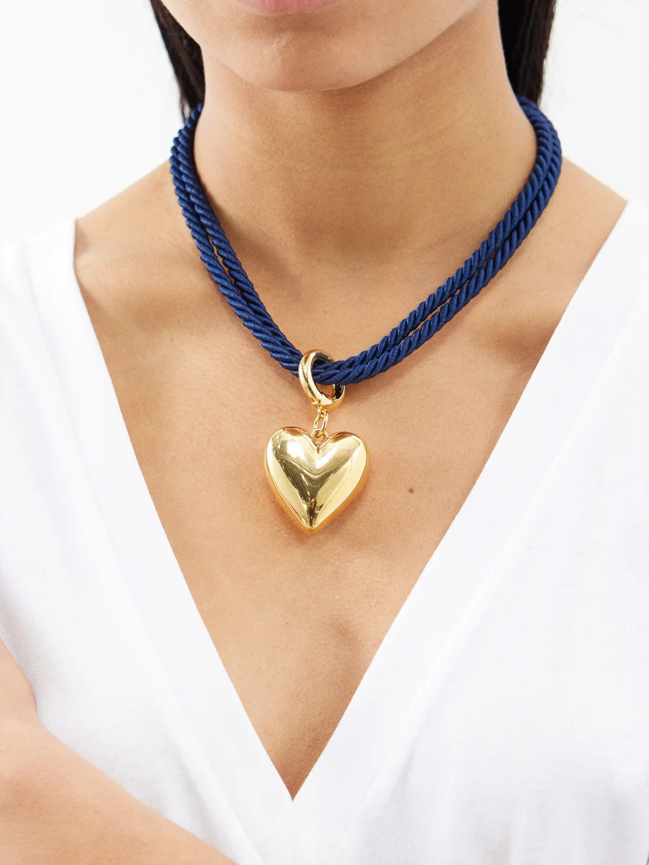 Heart 24kt gold-plated necklace | Timeless Pearly | Matches (US)