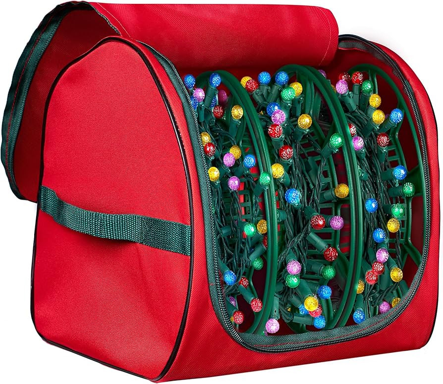 ZOBER Christmas Light Storage Reels - Christmas Light Organizer with 3 Plastic Wheels - 600D Oxfo... | Amazon (US)