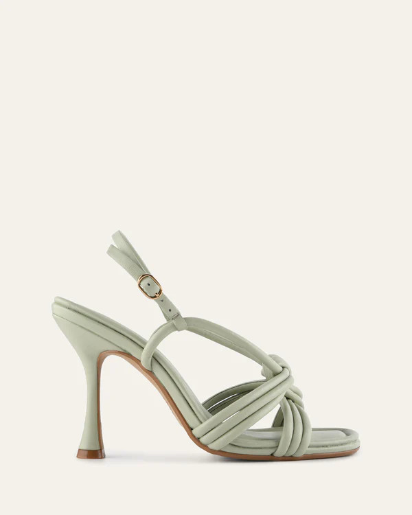 XANTHE HIGH HEEL SANDALS LIGHT SAGE LEATHER | Jo Mercer (AU)