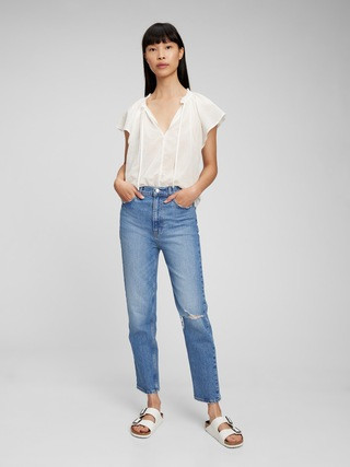 Tie-Front Flutter Sleeve Top | Gap (US)