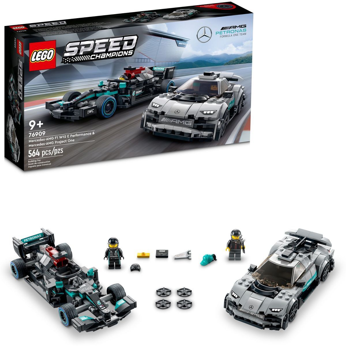 LEGO Speed Champions Mercedes-AMG 2 Toy Car Models Set 76909 | Target