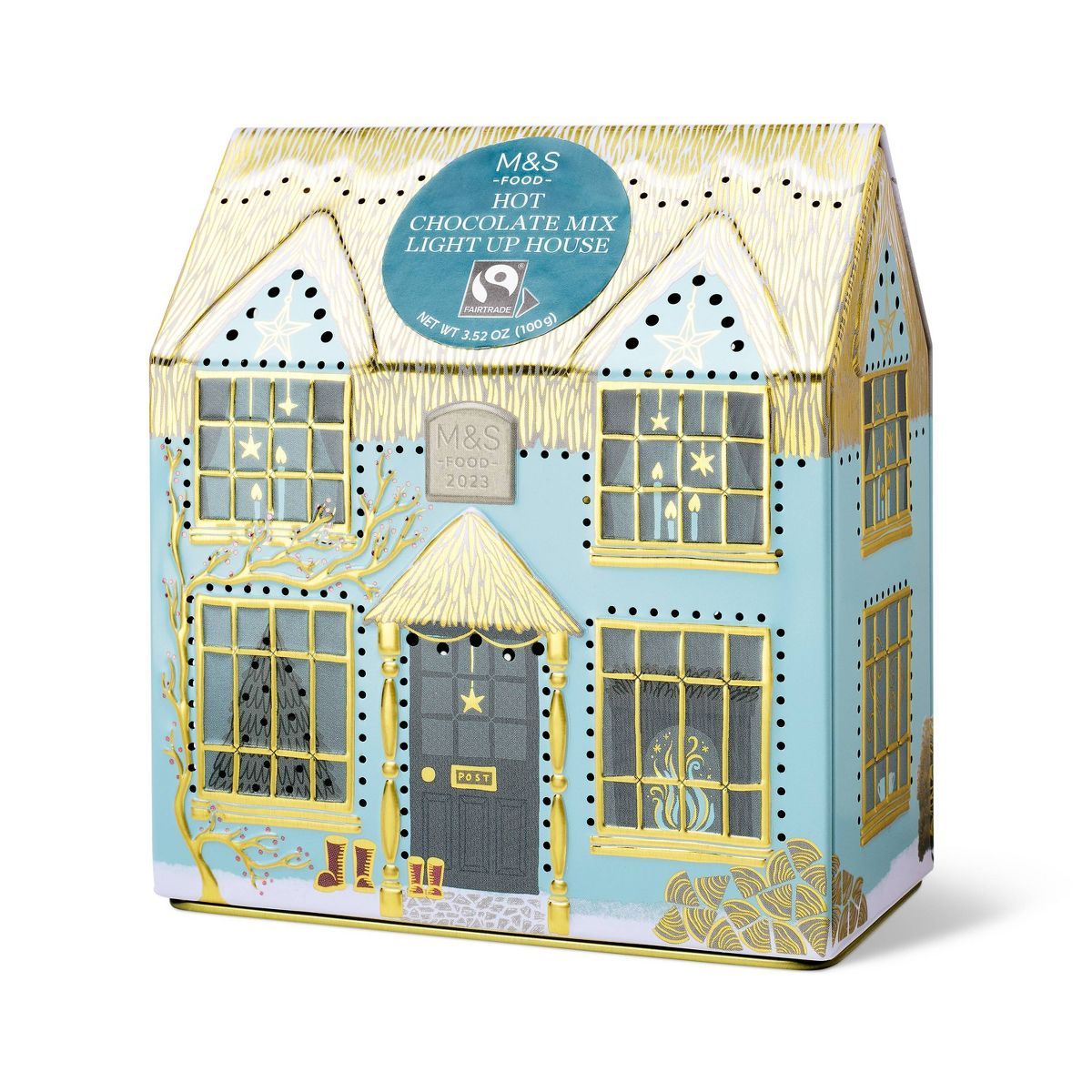 M&S Hot Chocolate Mix Light Up House Tin - 3.52oz | Target