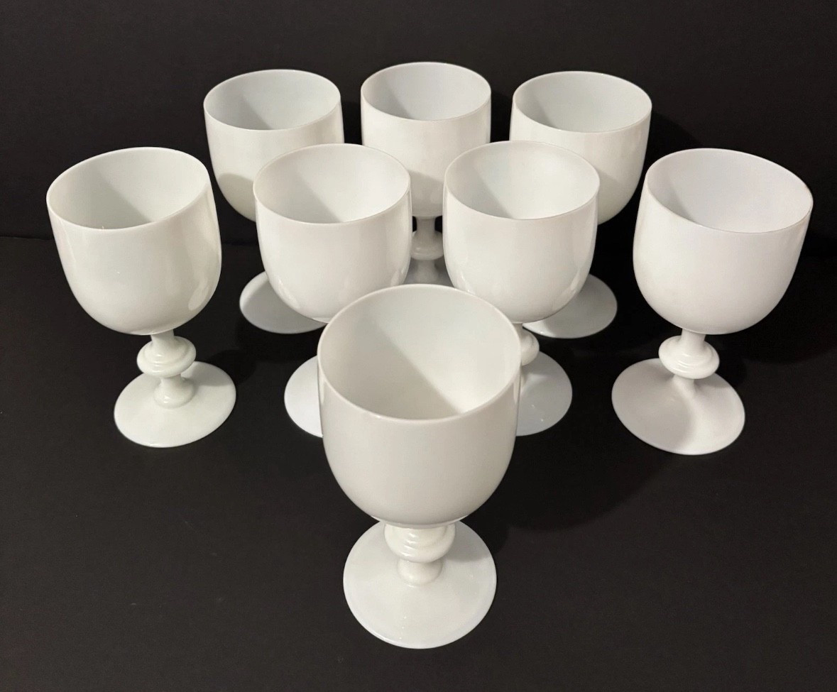 Portieux Vallerysthal French mid century goblets in the desirable 6.5 inch size and in a hard to find set of 8

#LTKSeasonal #LTKHome