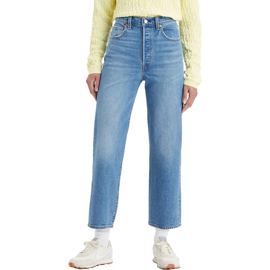 levi's Ribcage High Waist Ankle Straight Leg Jeans in Dance Around at Nordstrom, Size 30 X 27 | Nordstrom