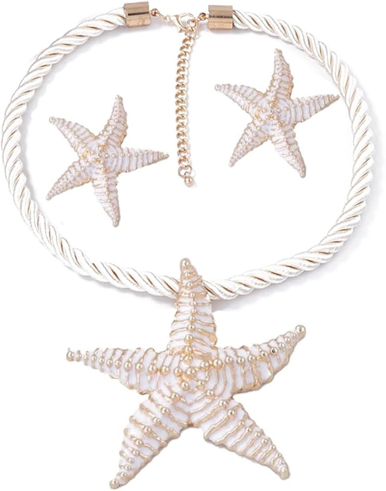 OIDIMS Starfish Pendant Necklace Starfish Stud Earring for Women Large Star Ocean Sea Marine Life... | Amazon (US)