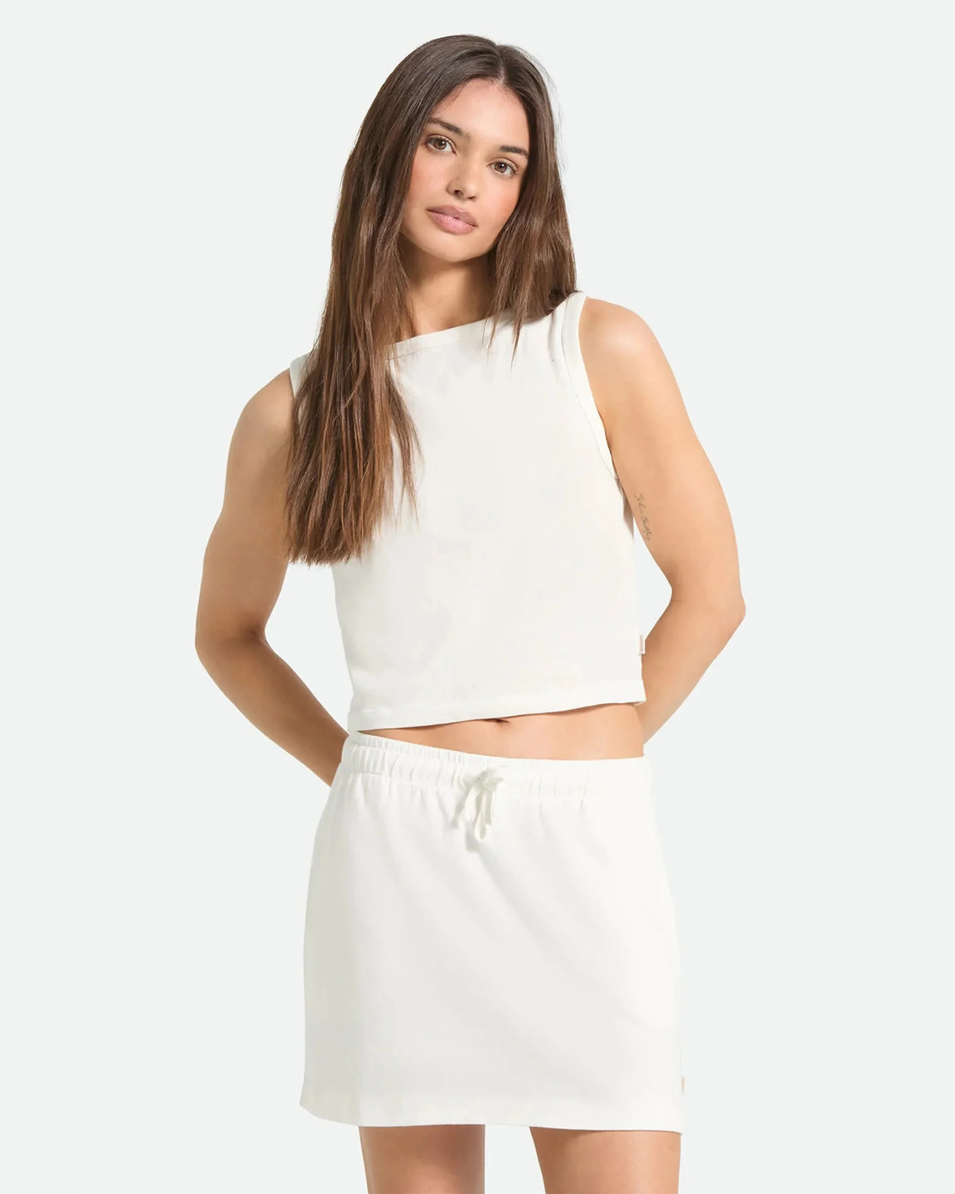 Women's Carefree Organic Garment Dye Cropped Tank - Off White Off White / S | Jack's Surfboards
