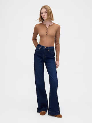 High Rise Relaxed Flare Jeans | Gap (US)